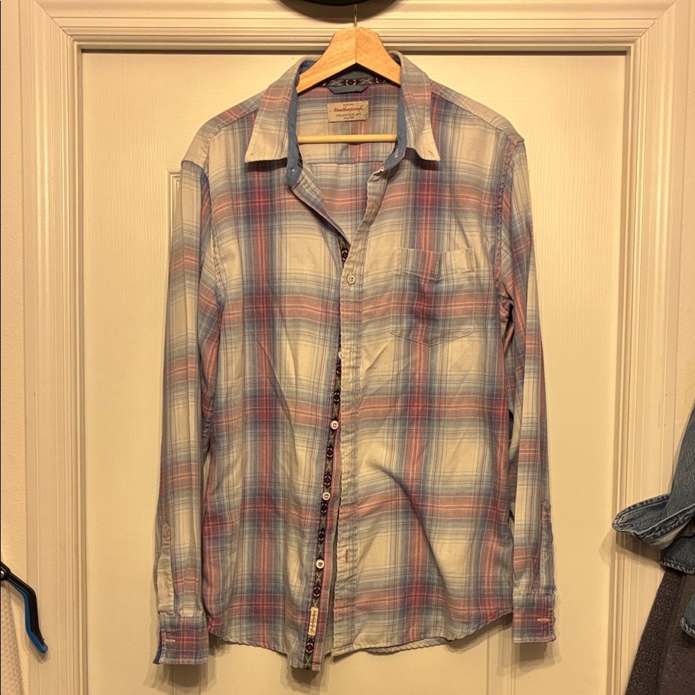 Plaid Button-Down Shirt for Men